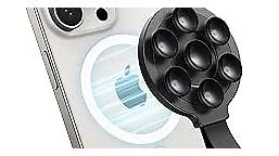 Suction Phone Case Mount, Magnetic Silicone Suction Cup Phone Grip Holder Stand for iPhone 15 Pro Max, Hands-Free Cell Phone Accessory Holder for Selfies and Tiktok Videos, Creator and Sharer