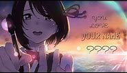 Your Name Quotes | That Will Make You Nostalgic | Best dialogue , scenes | Sparkle | Anime Quote