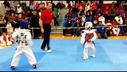 Awesome 7 Year Old Taekwondo Sparring Match -