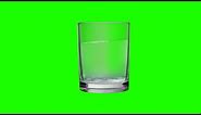 Glass of Water on Green Screen [Royalty-Free Video]