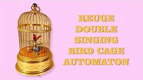 Vintage Reuge Double Singing Bird Cage Automaton