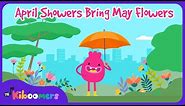 April Showers Bring May Flowers - The Kiboomers Preschool Songs - Spring Song
