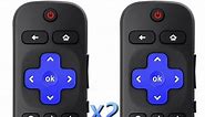Replacement Remote for All Roku TV(Pack of 2), Compatible with TCL TV, Hisense,Onn, Sharp, Element, Philips, Insignia,Jvc, RCA Smart TVs