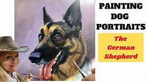 HOW TO PAINT A DOG PORTRAIT/ German Shepherd /Suzanne Barrett Justis