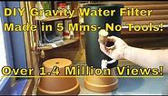 DIY water filter. How to make FILTHY WATER drinkable