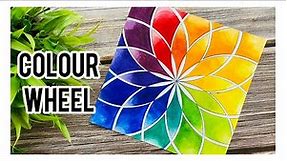 How to draw Colour Wheel | Colour Wheel Making | Primary , Secondary & Tertiary Colours Tutorial