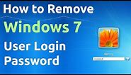 How to Remove Windows 7 User Login Password