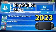 Browsing the PlayStation Store on the Vita in 2023