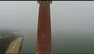 Barnegat Lighthouse Aerial Video - Ol Barney