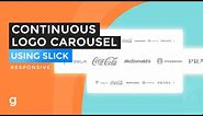 Responsive Continuous Logo Carousel Using Slick | EASY