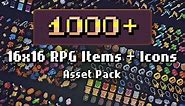 16x16 RPG Items   Icons Pack by Sun Dog Games