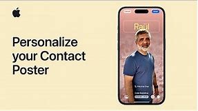 How to personalize your Contact Poster on your iPhone | Apple Support