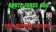 Brute Force 650: How to Remove Carburetor and Cleaning Main and Pilot Jets