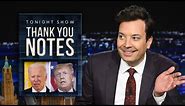 Thank You Notes: Detroit Lions Mascot Roary, Mental Fitness | The Tonight Show Starring Jimmy Fallon
