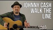 Johnny Cash Guitar Lesson - I Walk The Line Intro Lick - How to Play on Guitar - Tutorial