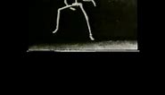 "The Dancing Skeleton" from 1897, the first film ever featuring a skeleton by the Lumière brothers.