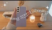 Samsung S22 violet & Galaxy Buds Pro Unboxing 💜 || 256 gb || accessories || (calm & aesthetic) 📦