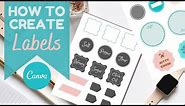 How to create label sticker in Canva for Free - Fast and easy designs - PLUS download bonus template