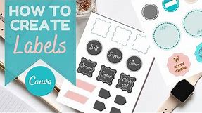 How to create label sticker in Canva for Free - Fast and easy designs - PLUS download bonus template
