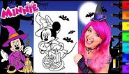 Coloring Minnie Mouse Halloween Witch Coloring Page Prismacolor Markers | KiMMi THE CLOWN