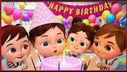 Happy Birthday - Let's start celebrating & More Fun Songs for Kids | Banana Cartoon