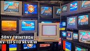 SONY TRINITRON CRT FLAT TV GEOMETRY CONVERGENCE REVIEW RETRO GAMING CALIBRATION 13” KV-13FS110 WHITE