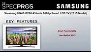 Samsung UN43J5200 43-Inch 1080p Smart LED TV (2015 Model) - B00WR294AQ