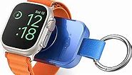 i.VALUX for Apple Watch Charger, Portable i Watch Charger,Keychain Travel Accessories Wireless Charging Battery Pack Magnetic Smart Power Bank for iwatch Series 9/8/7/6/5/4/3/2/SE/Ultra (Blue)
