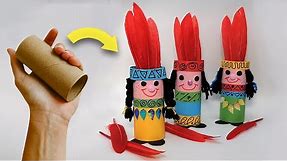 DIY Toilet Paper Roll Craft | Native Americans for Kids