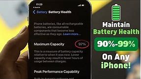 How to Maintain battery Health of iPhone! [Save Battery Life]