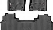 WeatherTech Custom Fit FloorLiners for Ram Truck 1500, Ram Truck 1500 TRX, Ram 1500, Ram 1500 TRX - 1st & 2nd Row (441428-1-3), Black