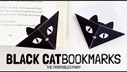 Easy Cat Bookmark - How to make a paper origami cat bookmark