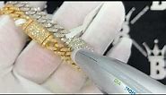 4.75 Carat Diamond Cuban Bracelet 8MM Width 10K Yellow or White Gold | Real Iced Out Jewelry