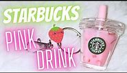HOW TO MAKE A STARBUCKS REFRESHER KEYCHAIN! PINK DRINK! 🍓