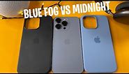 iPhone 13 Pro Blue Fog Silicone Case 2022 VS Midnight Color
