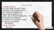 How to write a Postcard