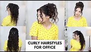 Wavy Curly Hairstyles for Office - Easy Hairstyles for Textured Hair | 2b/2c/3a Hair