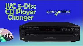 JVC 5 DISC COMPACT DISC CHANGER XL-F108 REMOTELESS FUNCTION CD PLAYER PRODUCT DEMONSTRATION