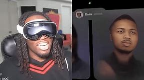 "For $3,000, this looks so rough" - Fans react to Kai Cenat FaceTime calling Duke Dennis and DDG using Apple Vision Pro