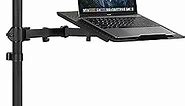 Mount-It! Laptop Desk Mount, Full Motion Laptop Arm with Vented Tray, Heavy-Duty Adjustable Notebook Extension Arm up to 17 Inch with C-Clamp and Grommet Base
