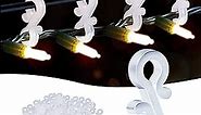 LUOLIIL VOE Christmas Light Clips, 200 Pack Christmas Light Hooks, Gutter Clips Hanging Outdoor Lights Roof Clips for Christmas Party Outside String Light Decoration