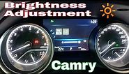 How To Dashboard Brightness High And Low Of Toyota Camry 2019