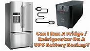 Can i run my fridge on Battery Backup with a ups? info and 3 tips - DIY Appliance Repairs, Home Repair Tips and Tricks