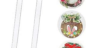 12 in Wreath-Hangers for Front Door,Door-Wreath-Hanger-Clear Over The Door Hooks,2 Pack Non-Scratch-Door-Hanger Hook for Easter Christmas Halloween Fall Wreath Decorations,Welcome Sign for Front Door