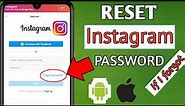 How to Reset Instagram Password if i forget