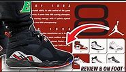 JORDAN BRAND GETS A HIGH FIVE FOR THIS ONE! THE AIR JORDAN 8 "PLAYOFF" REVIEW & ON FOOT (A MUST SEE)