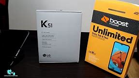 LG K51 Unboxing and First Boot Up Boost Mobile