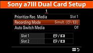 Sony A7III Dual Card Setup Guide