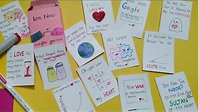 Cute Mini Love Notes Tutorial for husband / Girlfriend / Fiancee / Wife | Valentine special gift