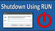 How to Restart/Power off Windows 10 PC/Laptop Using Run Command